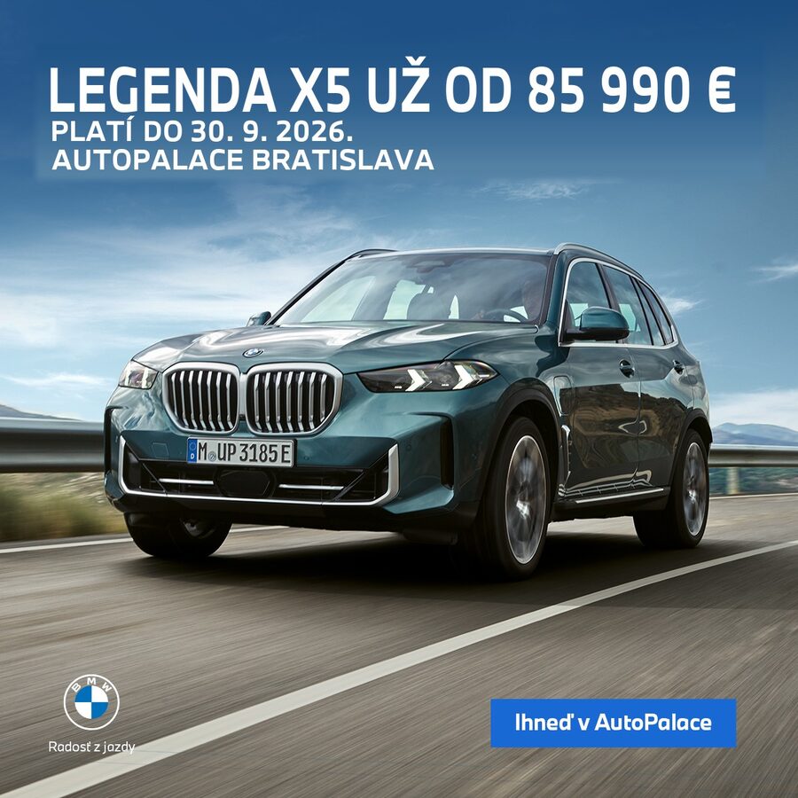 Legenda BMW X5 od 85 990 € — skladové vozidlá k okamžitému odberu v AutoPalace Bratislava